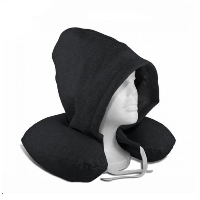 Comfortable U Shape Memory Foam Airplane Travel Hoodie Neck Pillow