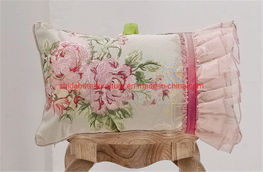 Wholesale Custom Hotel Lobby Stuffed Plush Pillow Soft Back Cushion